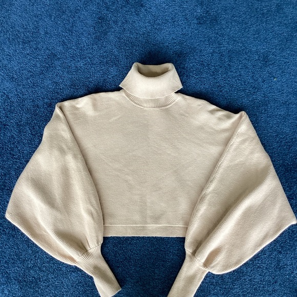 Forever 21 Beige 2-piece Cropped Turtleneck and Mini Skirt Set - Picture 3 of 10